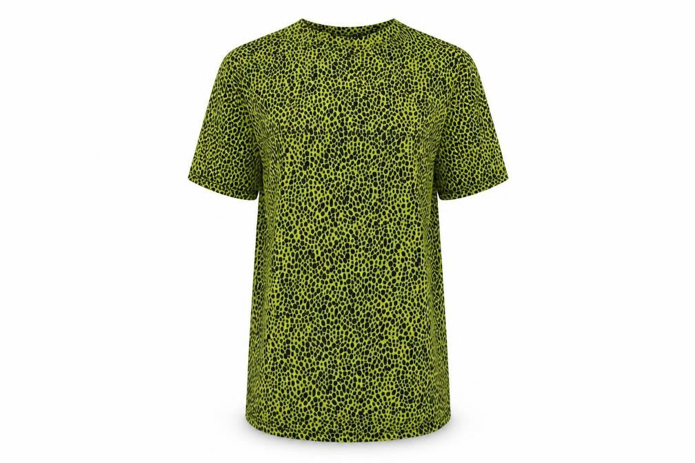 Motel Womens Yellow Animal Print Cotton T-Shirt Dress Size XS Round Neck Pullover