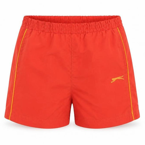 Slazenger Boys Red Polyester Sweat Shorts Size 3-4 Years Regular Drawstring - Swim Wear