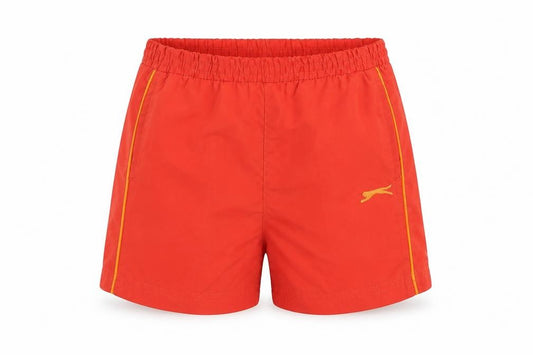 Slazenger Boys Red Polyester Sweat Shorts Size 3-4 Years Regular Drawstring - Swim Wear