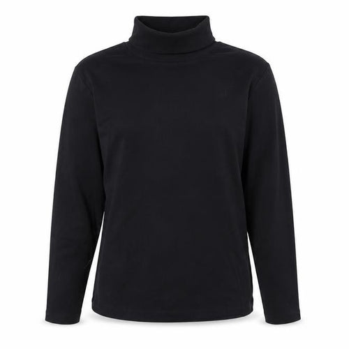 Preworn Womens Black Polyester Jersey T-Shirt Size M High Neck