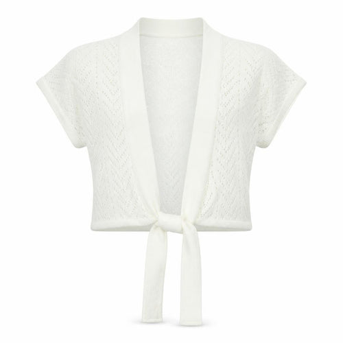 Select Womens White V-Neck Acrylic Cardigan Jumper Size XL