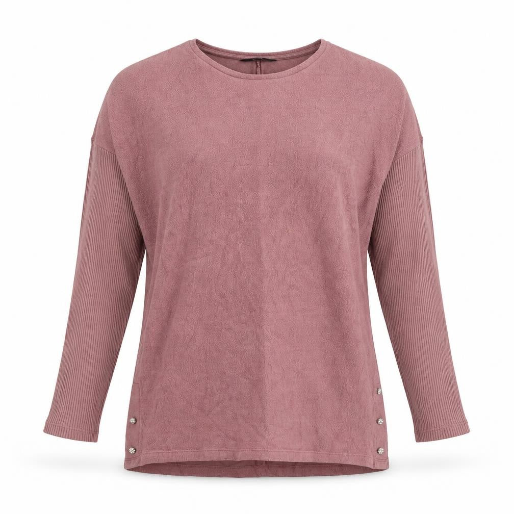 Front view of George women’s pink viscose pullover sweatshirt, size M, pullover