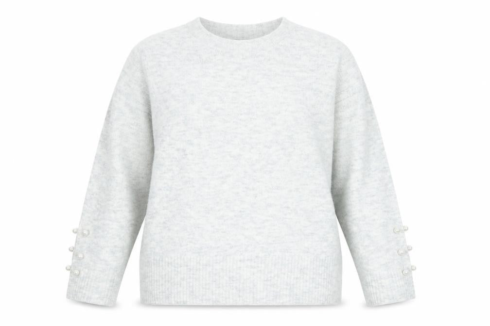 Dorothy Perkins Womens Grey Round Neck Acrylic Pullover Jumper Size 16