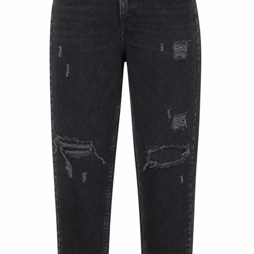 Denim & Co. Womens Black Cotton Straight Jeans Size 6 L29 in Regular Button