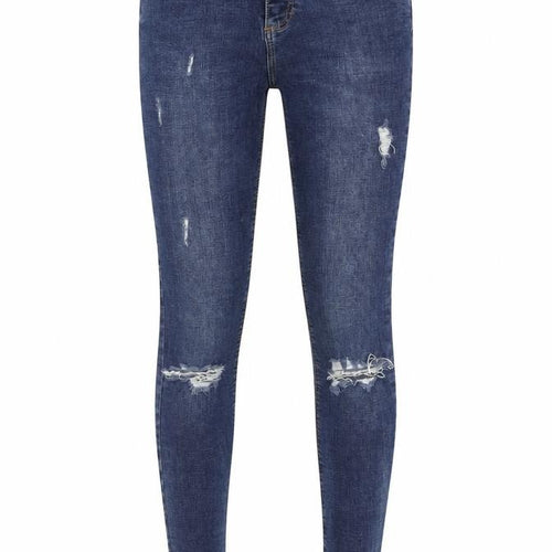 Denim & Co. Womens Blue Cotton Skinny Jeans Size 8 L28 in Regular Button