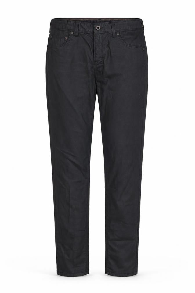 Jack Wills Womens Black Cotton Trousers Size 29 in L32 in Regular Button - Coated