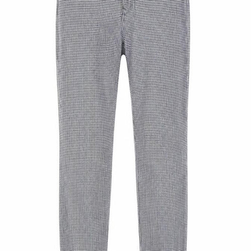 Jack Wills Womens Blue Geometric Modal Chino Trousers Size 29 in L32 in Regular Button