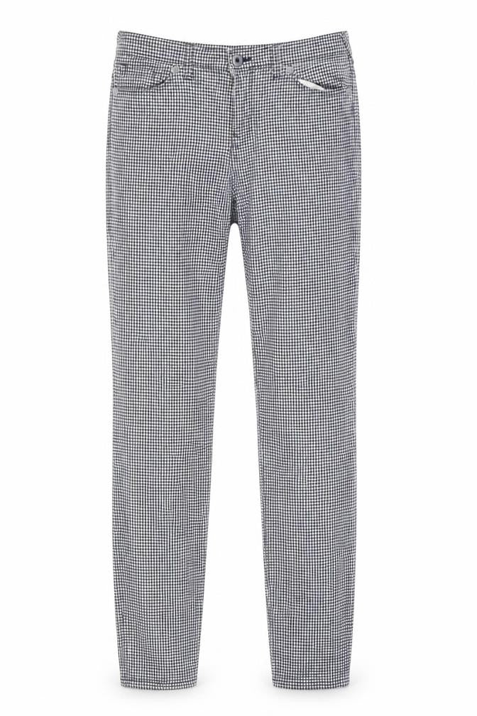 Jack Wills Womens Blue Geometric Modal Chino Trousers Size 29 in L32 in Regular Button