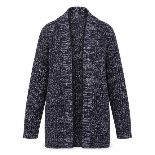 Papaya Womens Blue Collared Acrylic Cardigan Jumper Size S