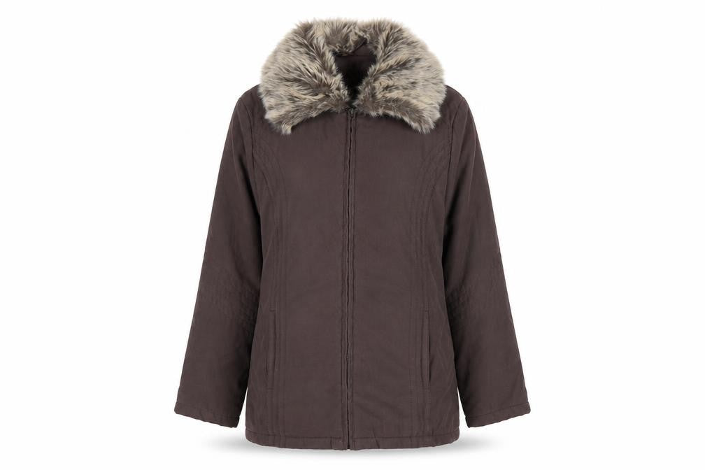 Klassik Clothing Womens Brown Rain Coat Coat Size 12 Zip