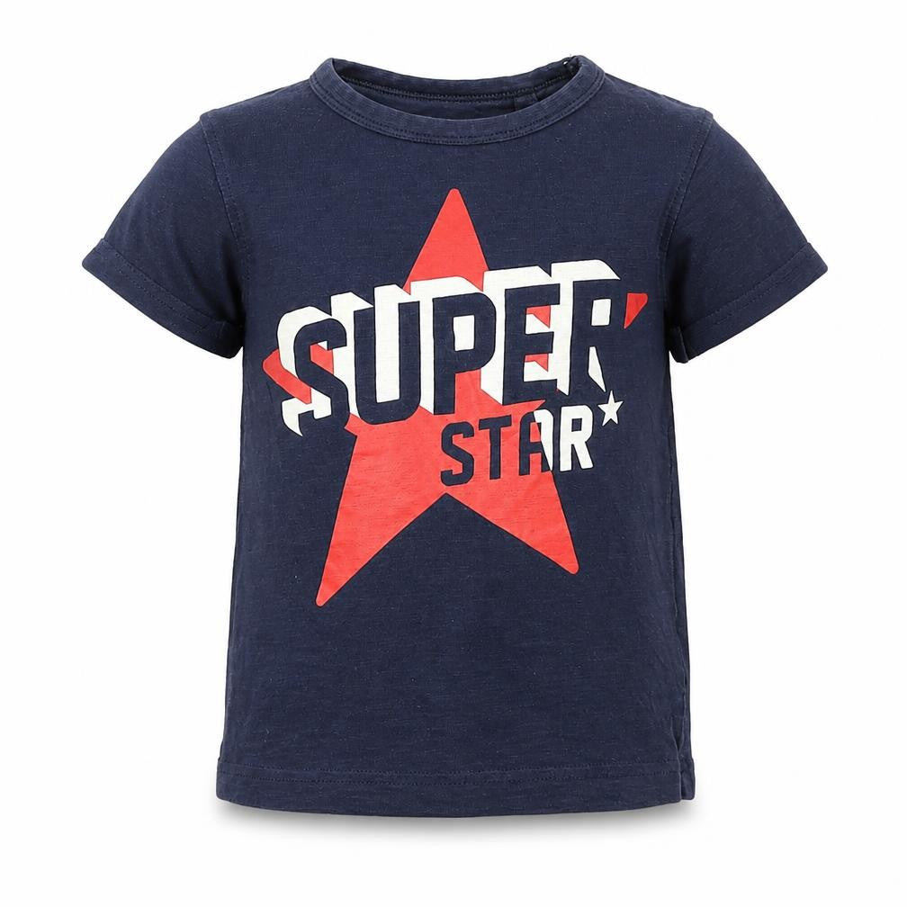 NEXT Baby Blue Cotton Basic T-Shirt Size 12-18 Months Round Neck - Super Star