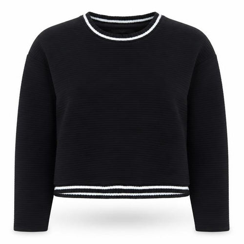 NEXT Womens Black Round Neck Polyester Pullover Jumper Size 14 - Ribbed