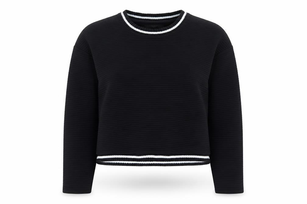 NEXT Womens Black Round Neck Polyester Pullover Jumper Size 14 - Ribbed