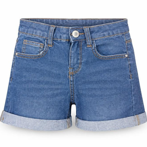 Denim & Co. Womens Blue Cotton Bermuda Shorts Size 4 L3 in Regular Zip