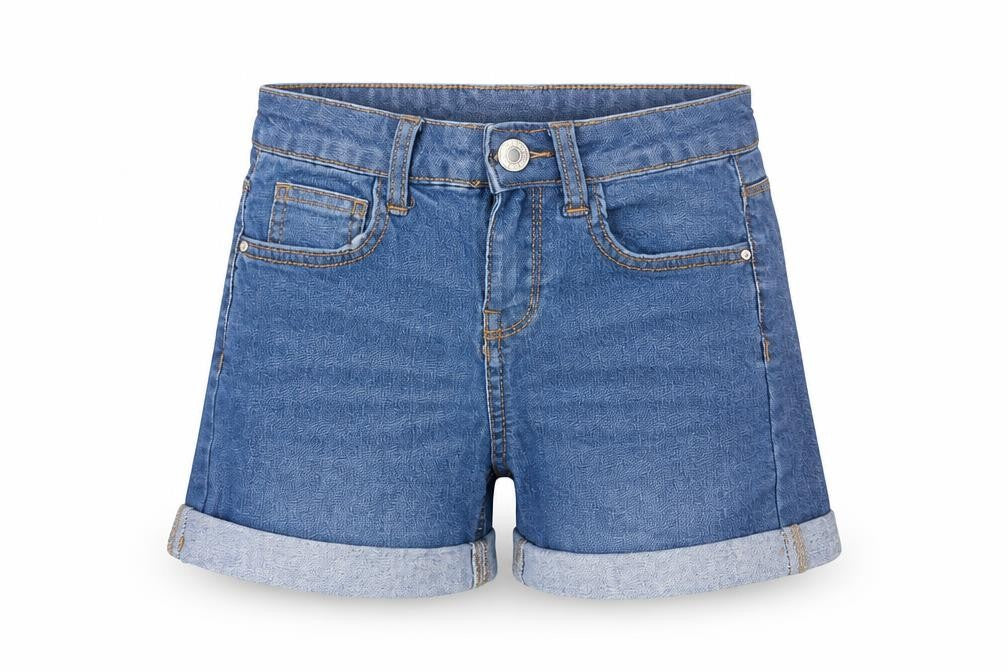Denim & Co. Womens Blue Cotton Bermuda Shorts Size 4 L3 in Regular Zip