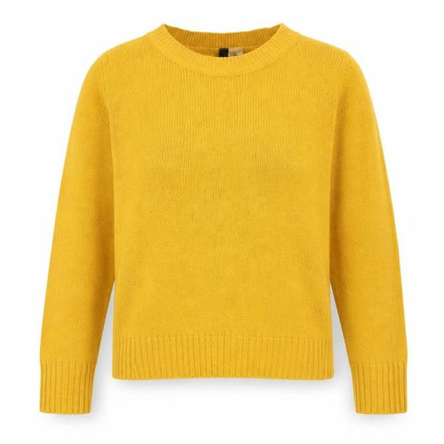 Divided by H&M Womens Yellow Round Neck Acrylic Pullover Jumper Size XS