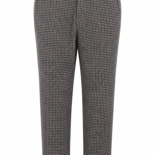 F&F Mens Brown Plaid Polyester Trousers Size 30 in L28 in Regular Hook & Eye