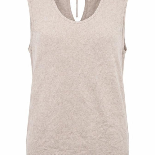 Benson Womens Brown Scoop Neck Cotton Vest Jumper Size S
