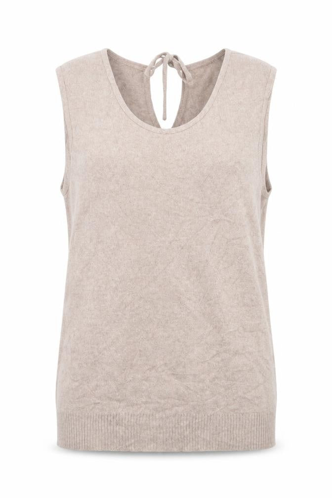 Benson Womens Brown Scoop Neck Cotton Vest Jumper Size S