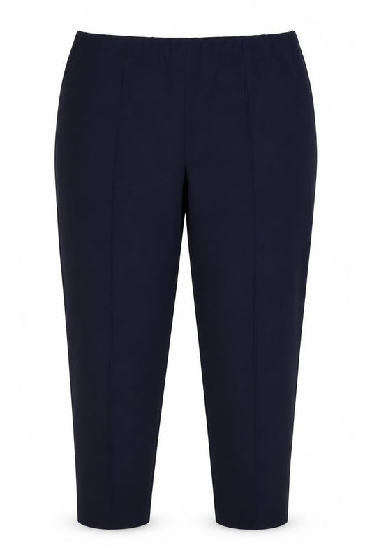 Front view of Autonomy women’s blue polyester trousers, size UK 14, 26-inch leg regular