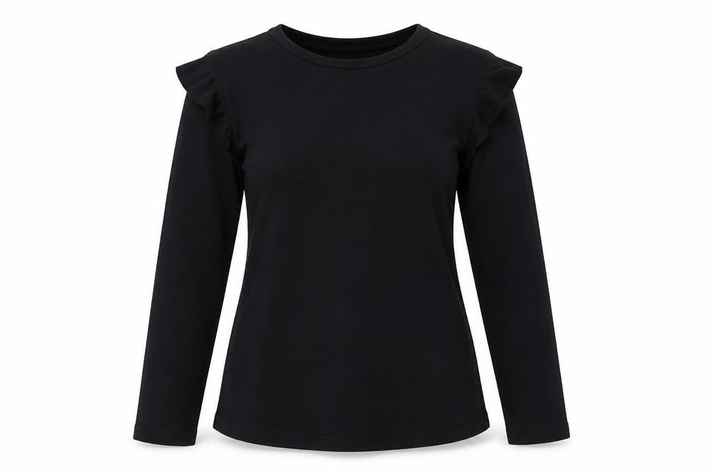 Front view of Oasis women’s blue round neck acrylic jumper, size M