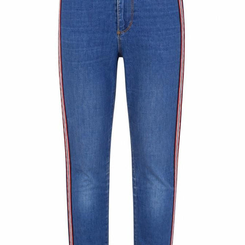Denim & Co. Girls Blue Cotton Skinny Jeans Size 6 Years L24 in Regular Zip