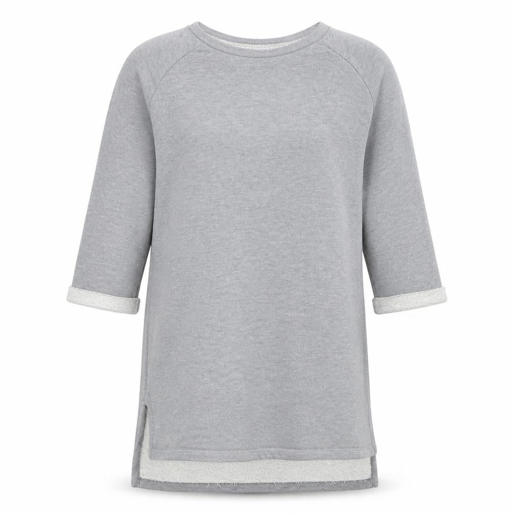 Front view of Tu women’s grey viscose pullover sweatshirt, size UK 8, pullover