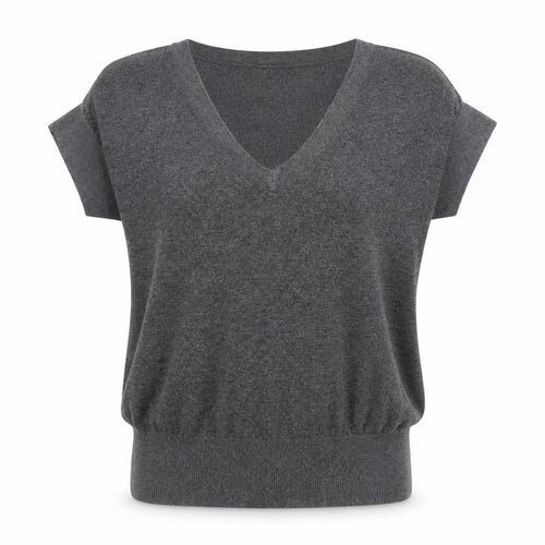 Designers at Debenhams Womens Grey V-Neck Viscose Pullover Jumper Size 16