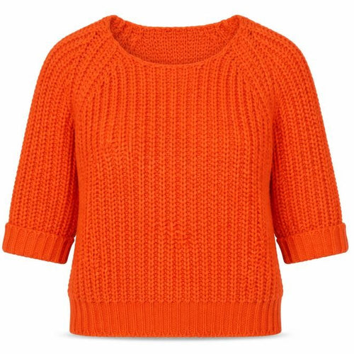 Originals Womens Orange Round Neck Acrylic Pullover Jumper Size L