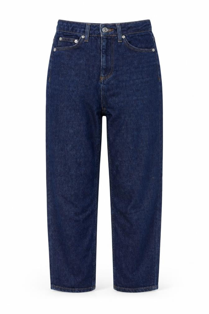 Topshop Womens Blue Cotton Mom Jeans Size 25 in L30 in Regular Button
