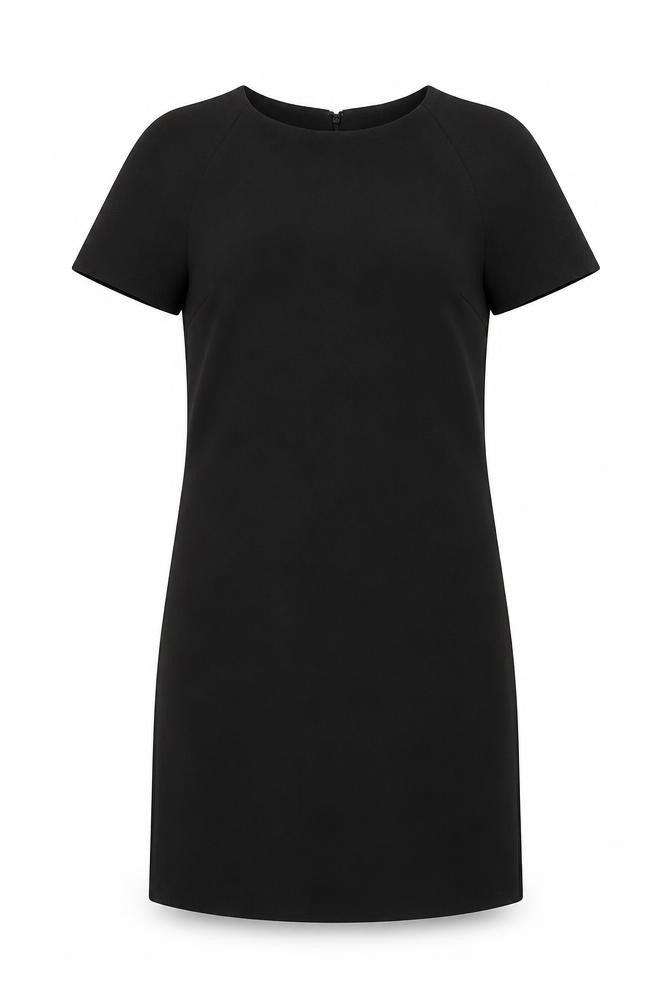 Atmosphere Womens Black Polyester Shift Size 8 Round Neck Zip