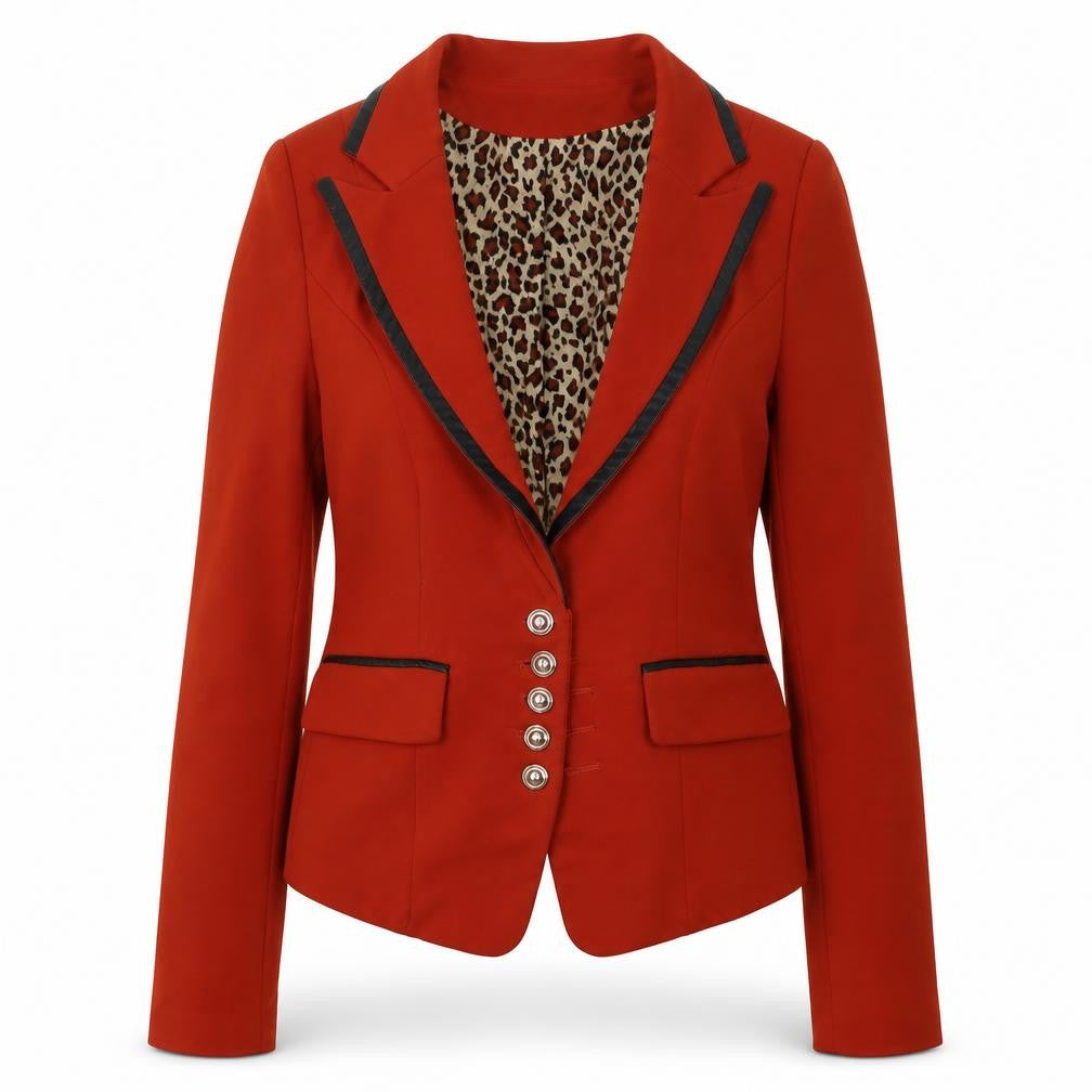 C.D.C Womens Orange Jacket Blazer Size S Button