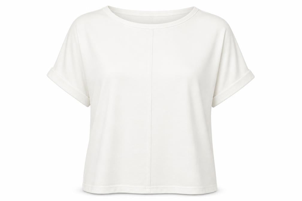 SHEIN Womens White Polyester Basic T-Shirt Size XL Round Neck