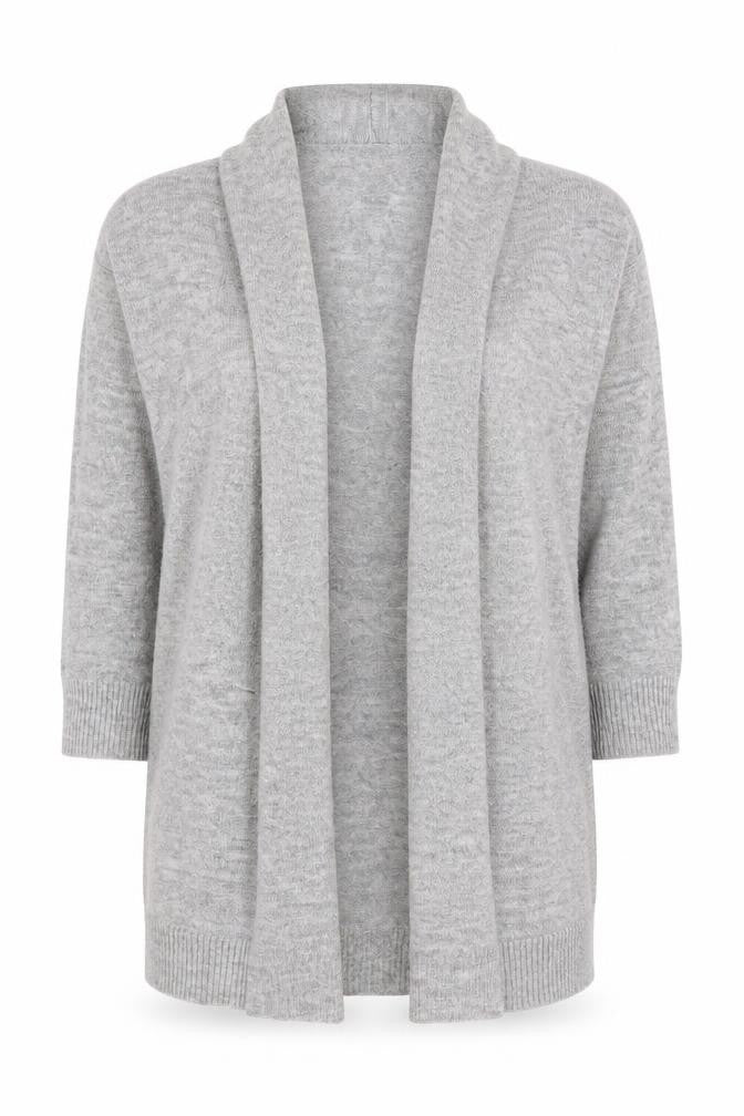 Primark Womens Grey V-Neck Acrylic Cardigan Jumper Size 10