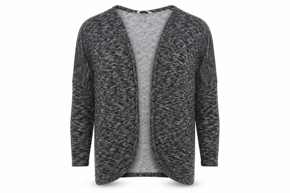 TU Womens Grey V-Neck Viscose Cardigan Jumper Size 12