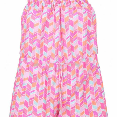 Ocean Club Womens Multicoloured Geometric Polyester Playsuit One-Piece Size 6 - Beachwear
