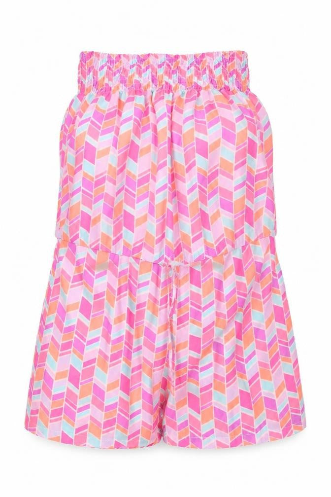 Ocean Club Womens Multicoloured Geometric Polyester Playsuit One-Piece Size 6 - Beachwear