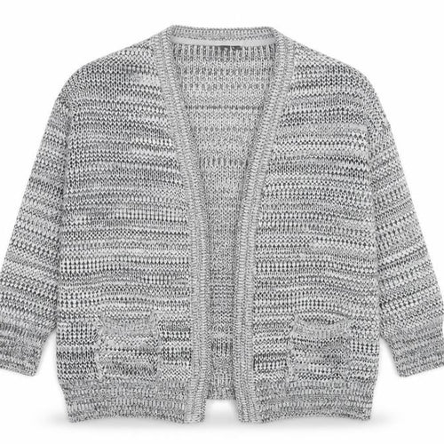 Label Be Womens Grey V-Neck Acrylic Cardigan Jumper Size 12