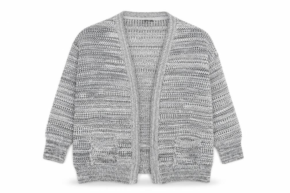 Label Be Womens Grey V-Neck Acrylic Cardigan Jumper Size 12