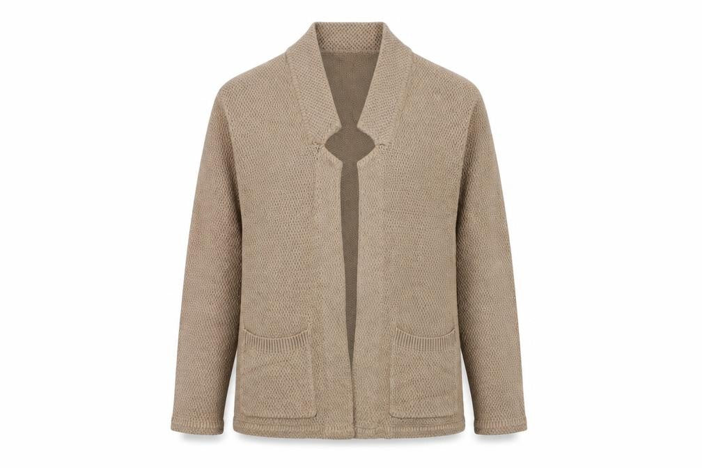 Marble Womens Brown V-Neck Cotton Cardigan Jumper Size 2