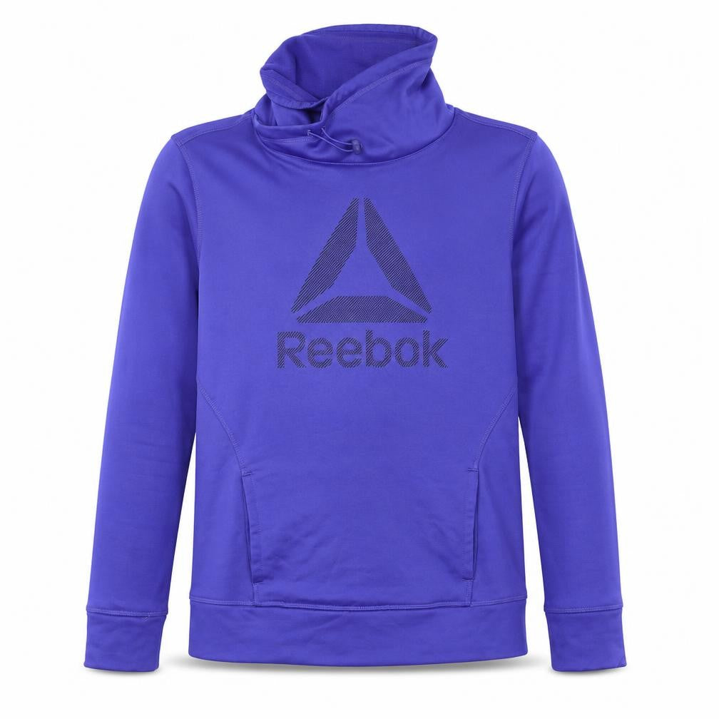 Reebok Mens Blue Polyester Pullover Sweatshirt Size S