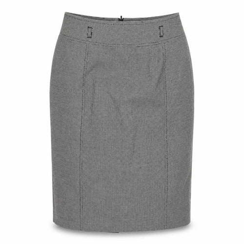 Marks and Spencer Womens Black Geometric Polyester Straight & Pencil Skirt Size 6 - Houndstooth print.