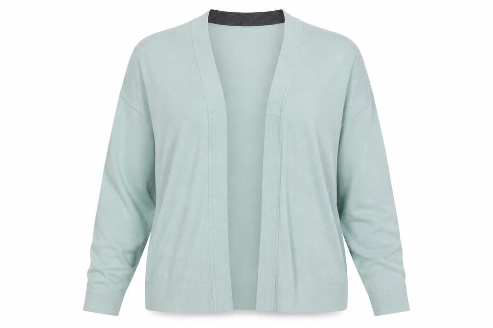 NEXT Womens Green V-Neck Cotton Cardigan Jumper Size 14