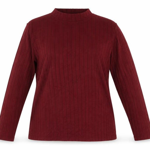 Papaya Womens Purple Mock Neck Striped Viscose Pullover Jumper Size 14