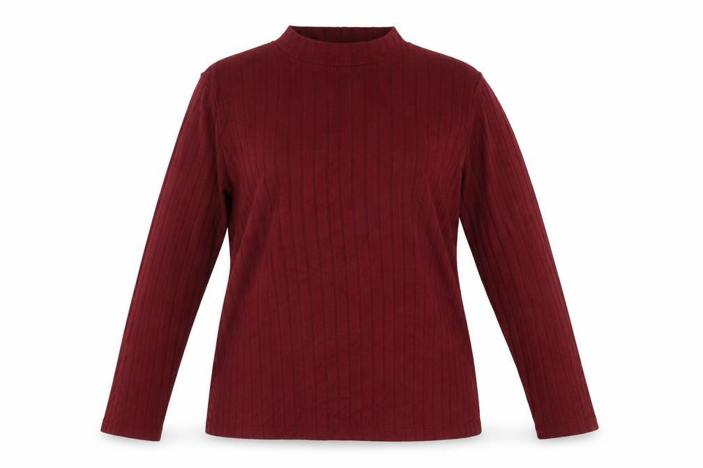 Papaya Womens Purple Mock Neck Striped Viscose Pullover Jumper Size 14