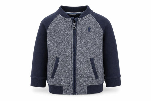 Front view of Debenhams Baby Blue Jacket, size 3-6, Months Zip