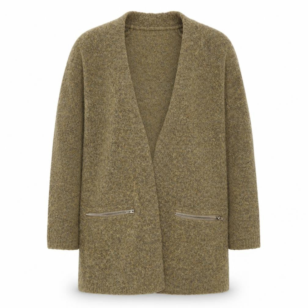New Look Womens Yellow V-Neck Polyester Cardigan Jumper Size S