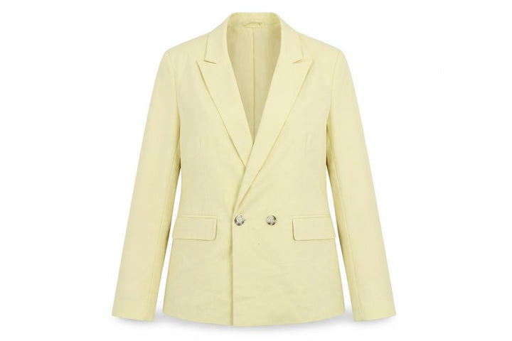 Pull&Bear Womens Yellow Jacket Blazer Size L Button