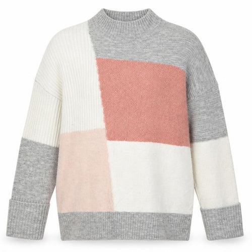 New Look Womens Multicoloured High Neck Acrylic Henley Jumper Size M