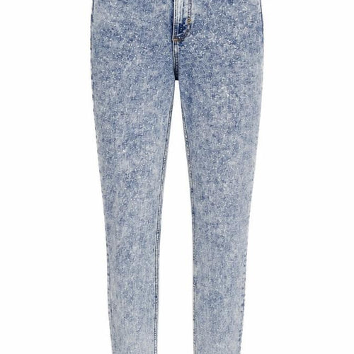 Zara Womens Blue Cotton Skinny Jeans Size 6 L26 in Regular Zip - Acid Wash